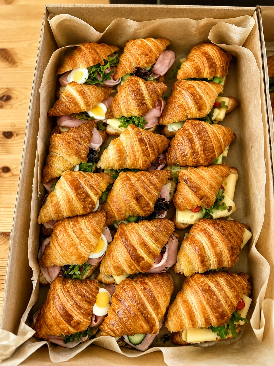 Plněné mini croissanty